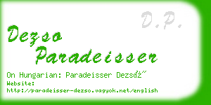 dezso paradeisser business card